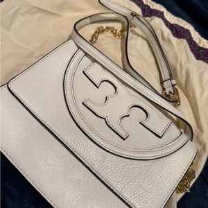 Tory Burch White Leather Shoulder Bag